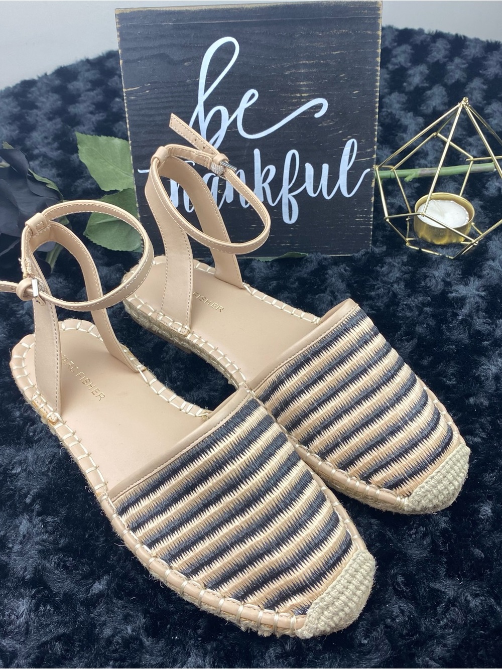 Marc Fisher Bessie Striped Espadrille Flats